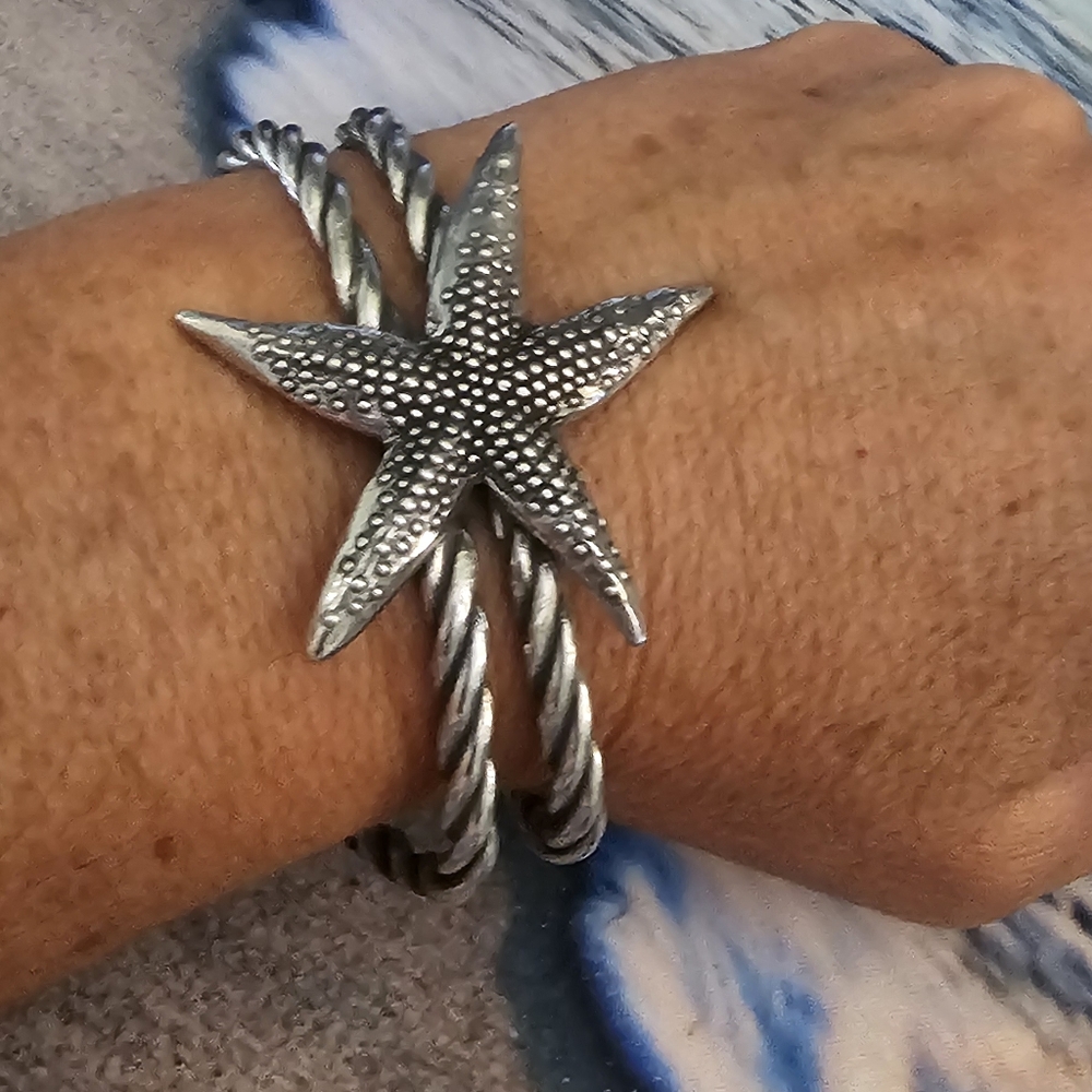 Salisbury Silver Starfish Cuff Bracelet